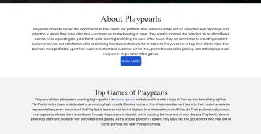 PlayPearls: PlayPearls-Seite auf der GammaStack-Website